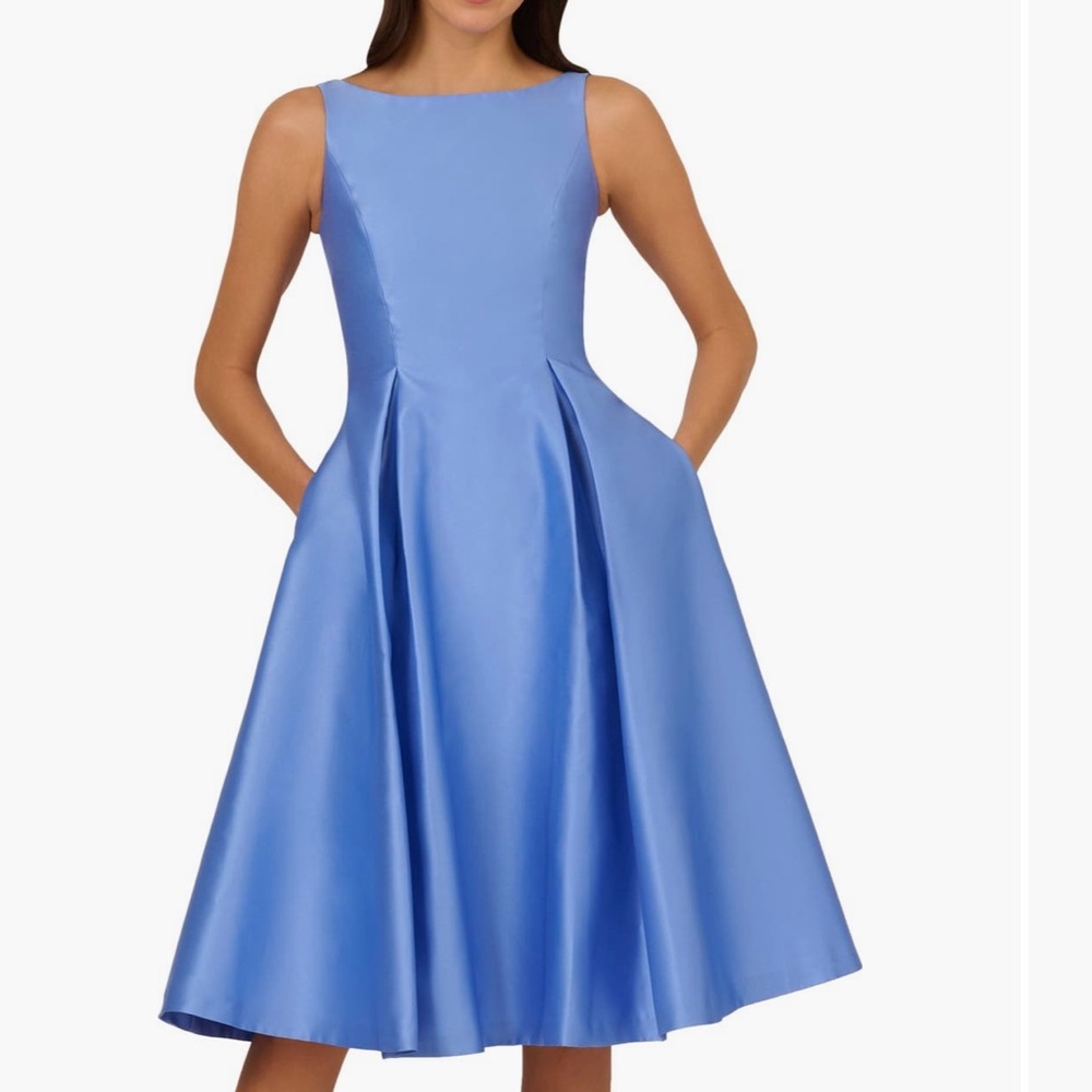 Elegant Blue Sleeveless Dress
